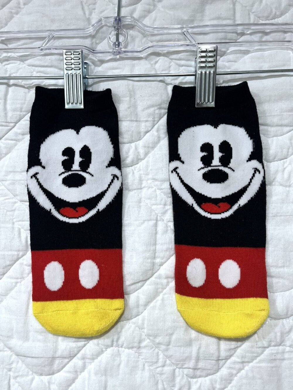 Disney Mickey & Minnie No-Show Socks – 3 Pairs – New Without Tags